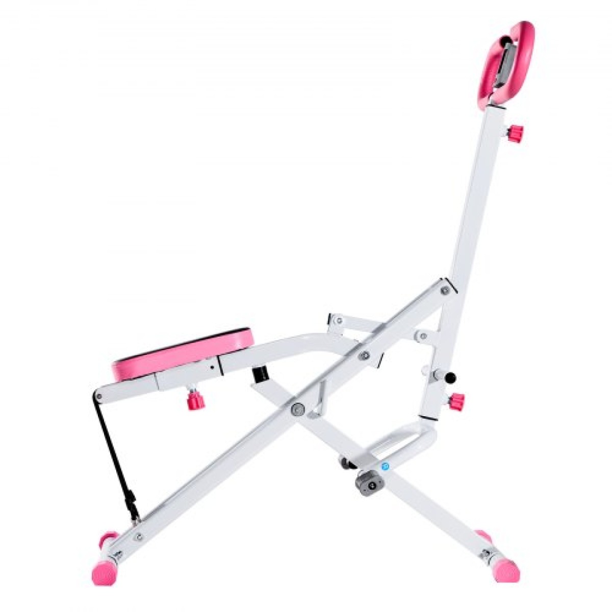 VEVOR Squat Machine, Deep Squat Rowing Machine για το σπίτι, Εύκολη ρύθμιση & αναδιπλούμενος εξοπλισμός γυμναστικής, Glute Trainer Machine με 3 ταινίες υψηλής αντοχής, Glutes & Leg Home Workout Machine, Λευκό