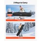 Τσάντα VEVOR Snowboard, έως 65 ίντσες/165 cm, τσάντα με επένδυση για σκι και σνόουμπορντ για αεροπορικά ταξίδια, 600D αδιάβροχο ύφασμα Oxford, με ρυθμιζόμενους εσωτερικούς ιμάντες, για μπότες κράνους γυαλιά γυαλιά για σκι (Μαύρο)