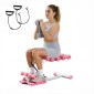 Μηχάνημα VEVOR Deep Squat, Ρυθμιζόμενο Μηχάνημα Εκγύμνασης Γλουτών με 3 Ζώνες Αντίστασης Υψηλής Αντοχής, Προπονητής άσκησης Πτυσσόμενου Πυρήνα και Γλουτών, Εξοπλισμός Προπόνησης Push Up στο Γυμναστήριο στο σπίτι, Ροζ + Λευκό