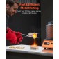 VEVOR Electric Melting Furnace, 1350W Electric Metting Furnace Kit, 2102℉/1150℃ Μηχανή τήξης μετάλλων με κεραμικό χωνευτήριο 3kg, κιτ τήξης χρυσού για κατασκευή κοσμημάτων, μεταλλικές ράβδοι, μεταλλικά εξαρτήματα