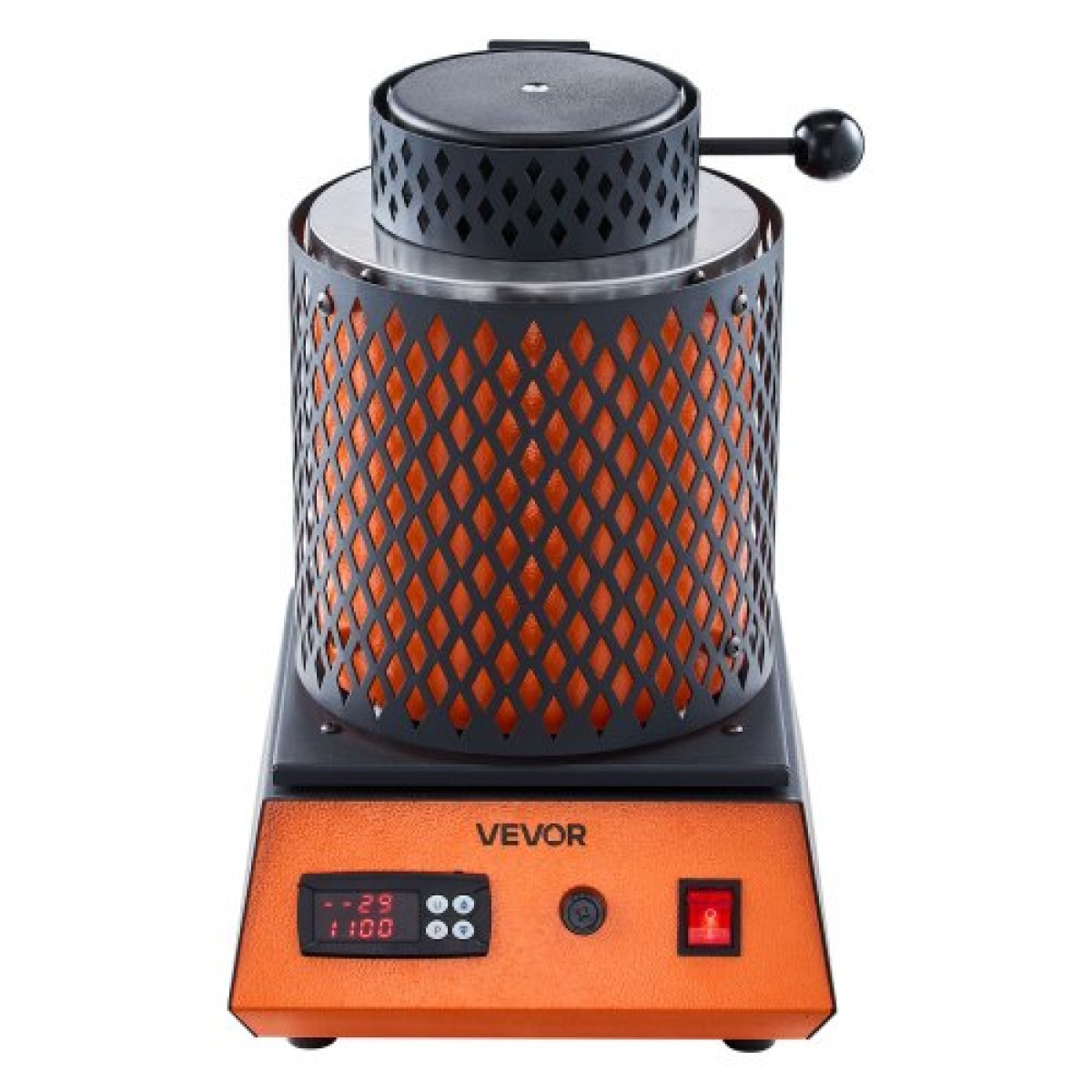 VEVOR Electric Melting Furnace, 1350W Electric Metting Furnace Kit, 2102℉/1150℃ Μηχανή τήξης μετάλλων με κεραμικό χωνευτήριο 3kg, κιτ τήξης χρυσού για κατασκευή κοσμημάτων, μεταλλικές ράβδοι, μεταλλικά εξαρτήματα