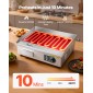 Εμπορική ηλεκτρική σχάρα VEVOR, 535 x 300 mm, 3200W, ρυθμιζόμενος έλεγχος θερμοκρασίας 50-300°C, Επίπεδη σχάρα από ανοξείδωτο χάλυβα με 2 σπάτουλες, 2 βούρτσες και 4 επιθέματα ποδιών, για μπριζόλα, τηγανίτα