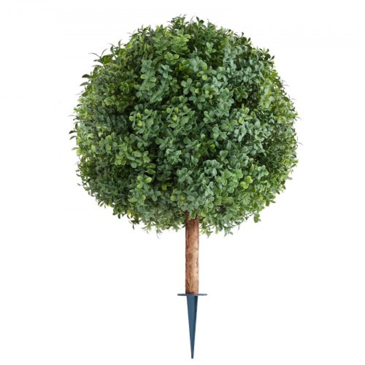 VEVOR Artificial Topiary Boxwood Trees with Ground Spike, 2 Set 686mm faux θάμνοι & θάμνοι σε γλάστρες, Fake Silk Tree Look Real for Decor Μπροστινή βεράντα Εσωτερική βεράντα Εσωτερική βεράντα Κήπος Μπαλκόνι Πίσω αυλή