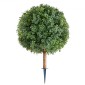 VEVOR Artificial Topiary Boxwood Trees with Ground Spike, 2 Set 686mm faux θάμνοι & θάμνοι σε γλάστρες, Fake Silk Tree Look Real for Decor Μπροστινή βεράντα Εσωτερική βεράντα Εσωτερική βεράντα Κήπος Μπαλκόνι Πίσω αυλή