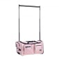 Τσάντα χορού VEVOR με ράφι ρούχων, 736,6 mm Rolling Dance Duffel, με ρόδες, θύρα USB, ράφι ρούχων με ρυθμιζόμενο ύψος, κουρτίνα προστασίας απορρήτου, Ιδανικό για ταξίδια και διαγωνισμούς, ματ ροζ