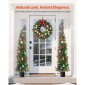 VEVOR Artificial Topiary Cedar Trees, 2 Set 1524mm Faux Pine Thumbs, Fake Silk Tree Look Real, Εύκολη συναρμολόγηση για διακόσμηση Μπροστινή βεράντα Εξωτερική βεράντα Κήπος Μπαλκόνι πίσω αυλή Εσωτερικό γραφείο
