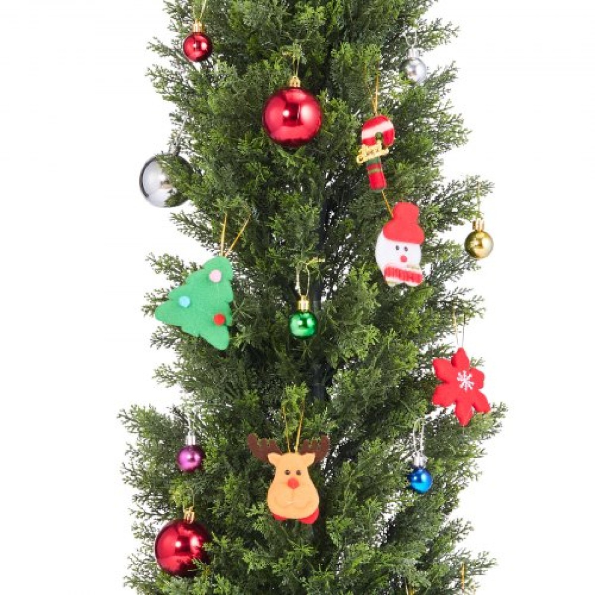 VEVOR Artificial Topiary Cedar Trees, 2 Set 1524mm Faux Pine Thumbs, Fake Silk Tree Look Real, Εύκολη συναρμολόγηση για διακόσμηση Μπροστινή βεράντα Εξωτερική βεράντα Κήπος Μπαλκόνι πίσω αυλή Εσωτερικό γραφείο