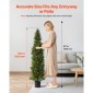 VEVOR Artificial Topiary Cedar Trees, 2 Set 1524mm Faux Pine Thumbs, Fake Silk Tree Look Real, Εύκολη συναρμολόγηση για διακόσμηση Μπροστινή βεράντα Εξωτερική βεράντα Κήπος Μπαλκόνι πίσω αυλή Εσωτερικό γραφείο