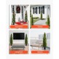 VEVOR Artificial Topiary Cedar Trees, 2 Set 1524mm Faux Pine Thumbs, Fake Silk Tree Look Real, Εύκολη συναρμολόγηση για διακόσμηση Μπροστινή βεράντα Εξωτερική βεράντα Κήπος Μπαλκόνι πίσω αυλή Εσωτερικό γραφείο