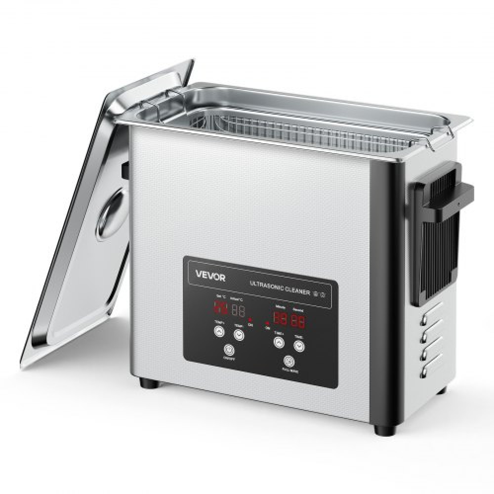 VEVOR 6L Ultrasonic Cleaner, Professional Ultrasonic Cleaner Machine with Cleaning Basket & Digital Display, 120W Stainless Steel 40kHz Cleaning Machine for Watches, Razors, Jewelry, Coins and More