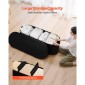 VEVOR Oval Storage Ottoman Πάγκος, Πτυσσόμενο Teddy Fleece End of Bed Bench, Πτυσσόμενο κρεβάτι με επένδυση Ottoman Chest με μεγάλο αποθηκευτικό χώρο, υποστηρίζει 660 lbs, για σαλόνι, υπνοδωμάτιο, είσοδος, μαύρο
