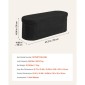 VEVOR Oval Storage Ottoman Πάγκος, Πτυσσόμενο Teddy Fleece End of Bed Bench, Πτυσσόμενο κρεβάτι με επένδυση Ottoman Chest με μεγάλο αποθηκευτικό χώρο, υποστηρίζει 660 lbs, για σαλόνι, υπνοδωμάτιο, είσοδος, μαύρο