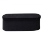 VEVOR Oval Storage Ottoman Πάγκος, Πτυσσόμενο Teddy Fleece End of Bed Bench, Πτυσσόμενο κρεβάτι με επένδυση Ottoman Chest με μεγάλο αποθηκευτικό χώρο, υποστηρίζει 660 lbs, για σαλόνι, υπνοδωμάτιο, είσοδος, μαύρο