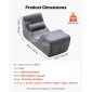 VEVOR Yoga Chair Chaise, Εργονομική Καρέκλα Chaise Lounge για Yoga, Μοντέρνο Lounge χωρίς κόκαλα με καμπύλο αφρό Εσωτερικό για μασάζ, Stretching, Χαλάρωση, Άσκηση, Χρησιμοποιείται σε Σαλόνι, Υπνοδωμάτιο, Μπαλκόνι, Γκρι