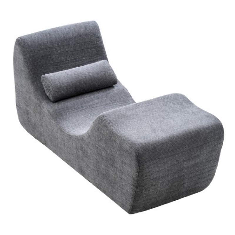 VEVOR Yoga Chair Chaise, Εργονομική Καρέκλα Chaise Lounge για Yoga, Μοντέρνο Lounge χωρίς κόκαλα με καμπύλο αφρό Εσωτερικό για μασάζ, Stretching, Χαλάρωση, Άσκηση, Χρησιμοποιείται σε Σαλόνι, Υπνοδωμάτιο, Μπαλκόνι, Γκρι
