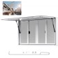 Παράθυρο παραχώρησης VEVOR 135x84 cm, Παράθυρο σέρβις από κράμα αλουμινίου για φορτηγό τροφίμων, παράθυρο σερβιρίσματος με βάση μέχρι 85 μοίρες με 4 συρόμενα παράθυρα, τέντα πόρτα και γάντζο έλξης, για ρυμουλκούμενα παραχώρησης