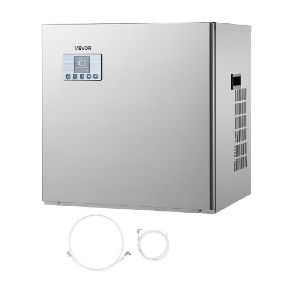 Εμπορική παγομηχανή VEVOR - Κεφαλή, 250 kg/ημέρα, παγομηχανή από ανοξείδωτο χάλυβα με προγραμματισμένη παρασκευή πάγου, αυτοκαθαριζόμενο, ρυθμιζόμενο πάχος, ιδανική για εστιατόριο Bar Cafe Hotel - Μόνο για κεφαλή