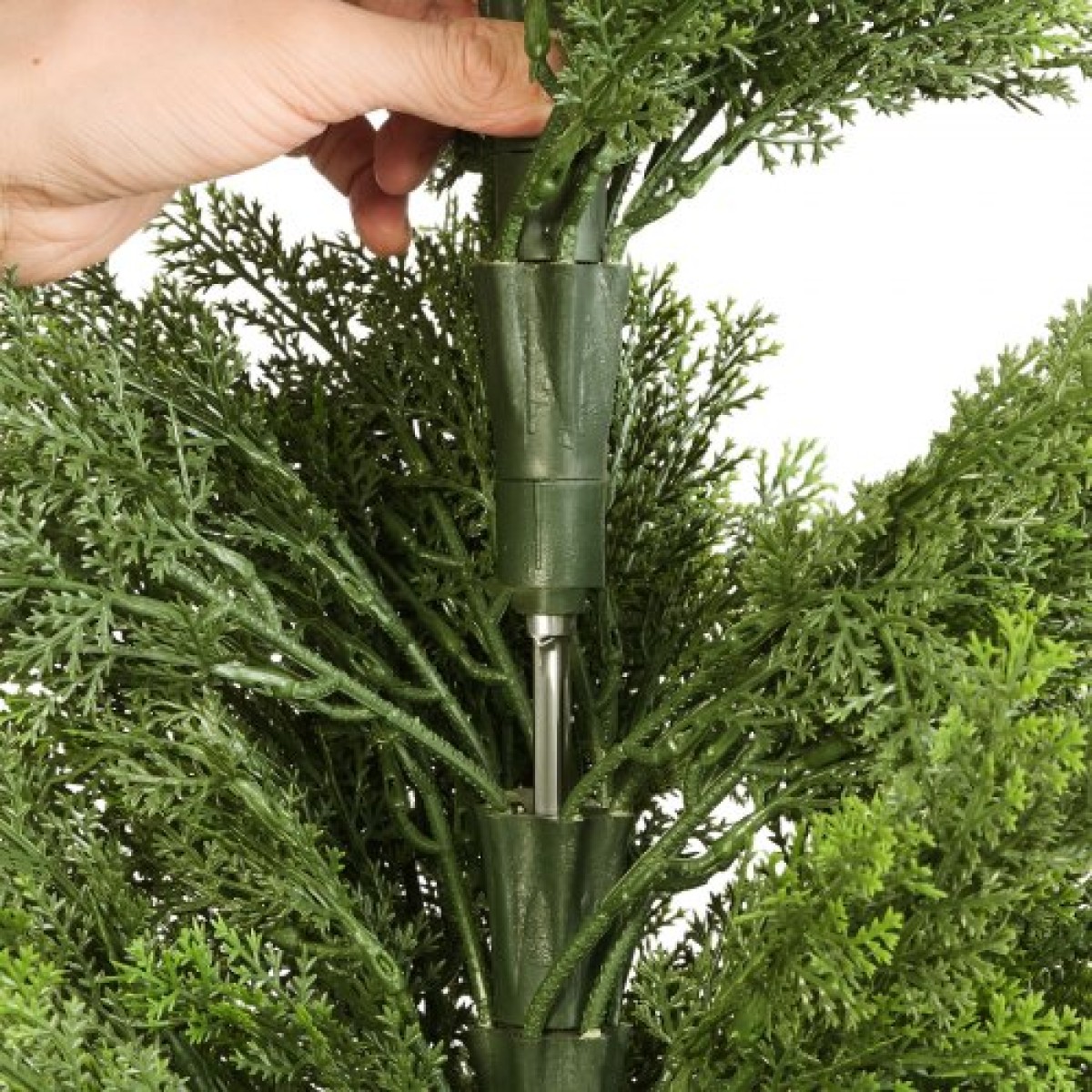 VEVOR Artificial Topiary Cedar Trees, 2 Set 1219mm Faux Pine Thumbs, Fake Silk Tree Look Real, Εύκολη συναρμολόγηση για διακόσμηση Μπροστινή βεράντα Εξωτερική βεράντα Κήπος Μπαλκόνι πίσω αυλή Εσωτερικό γραφείο