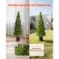 VEVOR Artificial Topiary Cedar Trees, 2 Set 1219mm Faux Pine Thumbs, Fake Silk Tree Look Real, Εύκολη συναρμολόγηση για διακόσμηση Μπροστινή βεράντα Εξωτερική βεράντα Κήπος Μπαλκόνι πίσω αυλή Εσωτερικό γραφείο