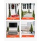 VEVOR Artificial Topiary Cedar Trees, 2 Set 1219mm Faux Pine Thumbs, Fake Silk Tree Look Real, Εύκολη συναρμολόγηση για διακόσμηση Μπροστινή βεράντα Εξωτερική βεράντα Κήπος Μπαλκόνι πίσω αυλή Εσωτερικό γραφείο