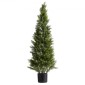 VEVOR Artificial Topiary Cedar Trees, 2 Set 1219mm Faux Pine Thumbs, Fake Silk Tree Look Real, Εύκολη συναρμολόγηση για διακόσμηση Μπροστινή βεράντα Εξωτερική βεράντα Κήπος Μπαλκόνι πίσω αυλή Εσωτερικό γραφείο