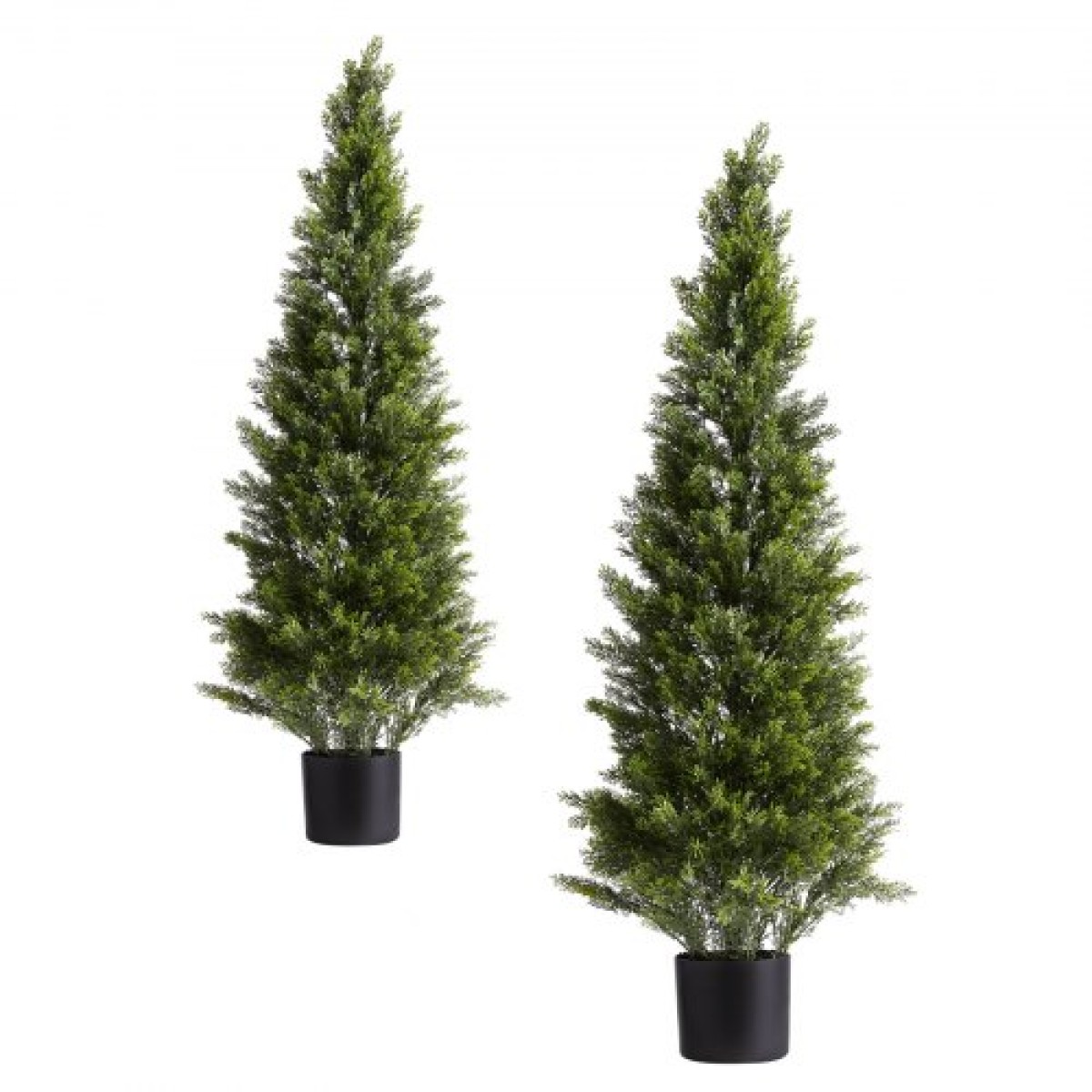 VEVOR Artificial Topiary Cedar Trees, 2 Set 1219mm Faux Pine Thumbs, Fake Silk Tree Look Real, Εύκολη συναρμολόγηση για διακόσμηση Μπροστινή βεράντα Εξωτερική βεράντα Κήπος Μπαλκόνι πίσω αυλή Εσωτερικό γραφείο