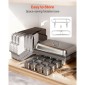 VEVOR Rectangle Chafing Dish, 9,91L 6 Pack Stainless Steel Dish, Food Warmer Chafer Complete σετ με κούφια λαβή, 3 λαβίδες φαγητού, καπάκι, θήκη καυσίμου, πιάτα τσαγιού για πάρτι γάμου