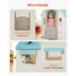 VEVOR Outdoor Playhouse, 5-σε-1 Cottage Play House με προσποίηση, μπάσκετ, βελάκια, ποδόσφαιρο, ριχτάρι, παράθυρο & βολική πόρτα, σετ διαφανειών για νήπια για ηλικία 2+, λείες άκρες, πλαστικό πολυπροπυλενίου