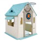 VEVOR Outdoor Playhouse, 5-σε-1 Cottage Play House με προσποίηση, μπάσκετ, βελάκια, ποδόσφαιρο, ριχτάρι, παράθυρο & βολική πόρτα, σετ διαφανειών για νήπια για ηλικία 2+, λείες άκρες, πλαστικό πολυπροπυλενίου
