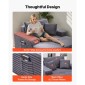 Καρέκλα VEVOR Chaise Lounge, 1240 mm Boneless Chaise Lounge Indoor, Μοντέρνα επικαλυμμένη υπερμεγέθη πολυθρόνα ανάγνωσης με μαξιλάρια και μπράτσα, καναπές καναπέ, βαθιά καθίσματα για σαλόνι, υπνοδωμάτιο, μπαλκόνι