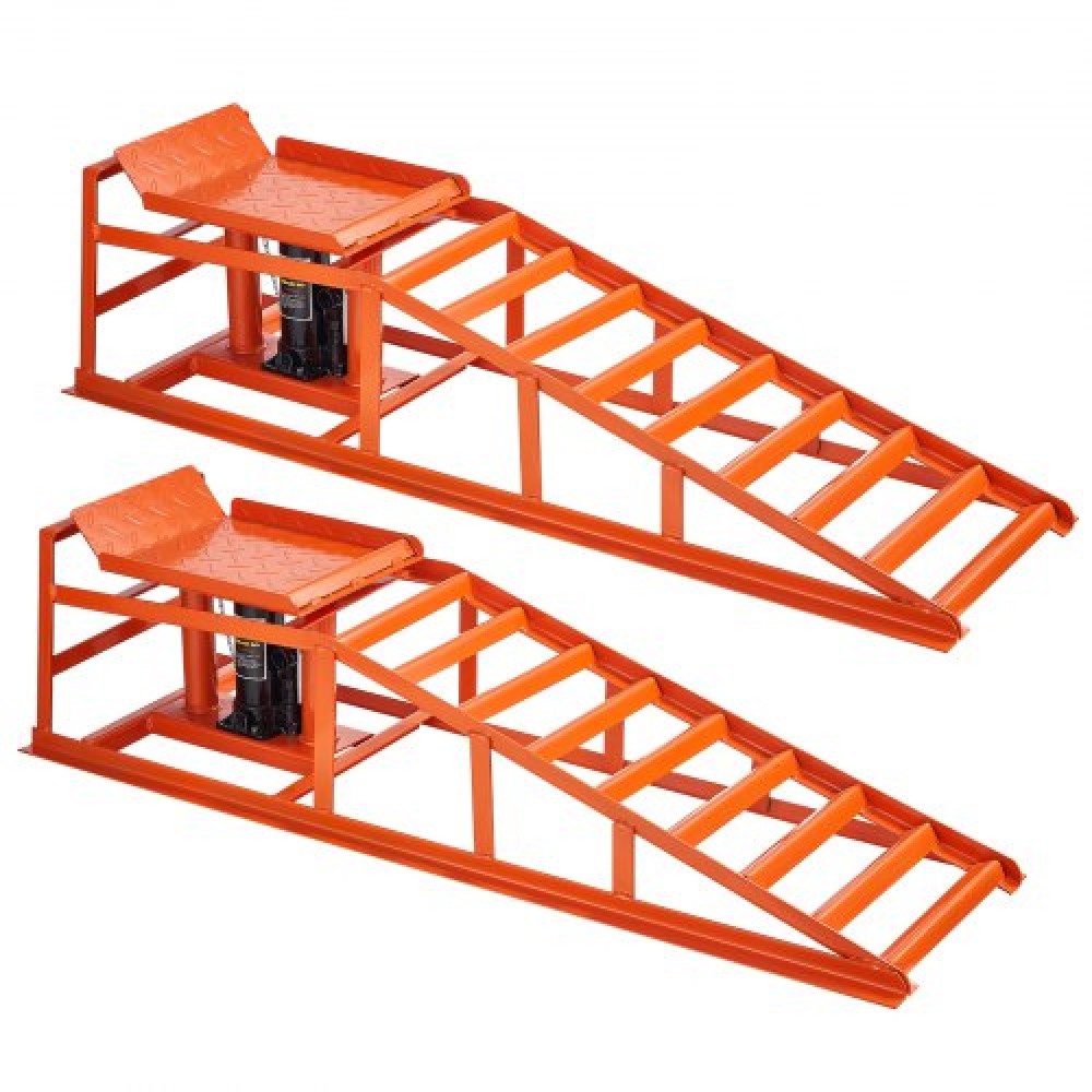 VEVOR Hydraulic Car Ramps, 2 PCS 5T 11000 lbs, 270-360 mm Lift Height, Heavy Duty Hydraulic Vehicle Ramps, Φορητοί ανελκυστήρες αυτοκινήτων για συντήρηση γκαράζ στο σπίτι και αλλαγές λαδιών, επισκευή αυτοκινήτων φορτηγών οχημάτων