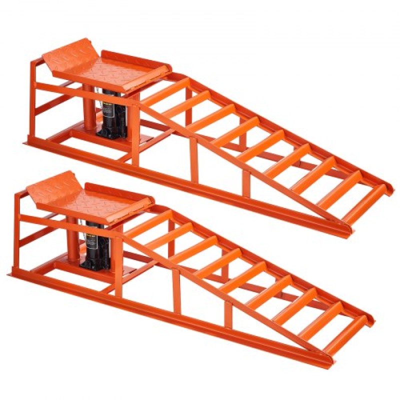 VEVOR Hydraulic Car Ramps, 2 PCS 5T 11000 lbs, 270-360 mm Lift Height, Heavy Duty Hydraulic Vehicle Ramps, Φορητοί ανελκυστήρες αυτοκινήτων για συντήρηση γκαράζ στο σπίτι και αλλαγές λαδιών, επισκευή αυτοκινήτων φορτηγών οχημάτων
