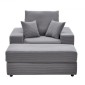 Καρέκλα VEVOR Chaise Lounge, 1115 mm Boneless Modular Chaise Lounge Indoor, Υπερμεγέθη κοτλέ πολυθρόνα ανάγνωσης με μαξιλάρια και μπράτσα, Βαθιά θέση καναπέ-κρεβάτι ύπνου για σαλόνι, υπνοδωμάτιο, γκρι