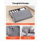 Καρέκλα VEVOR Chaise Lounge, 1115 mm Boneless Modular Chaise Lounge Indoor, Υπερμεγέθη κοτλέ πολυθρόνα ανάγνωσης με μαξιλάρια και μπράτσα, Βαθιά θέση καναπέ-κρεβάτι ύπνου για σαλόνι, υπνοδωμάτιο, γκρι