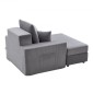 Καρέκλα VEVOR Chaise Lounge, 1115 mm Boneless Modular Chaise Lounge Indoor, Υπερμεγέθη κοτλέ πολυθρόνα ανάγνωσης με μαξιλάρια και μπράτσα, Βαθιά θέση καναπέ-κρεβάτι ύπνου για σαλόνι, υπνοδωμάτιο, γκρι
