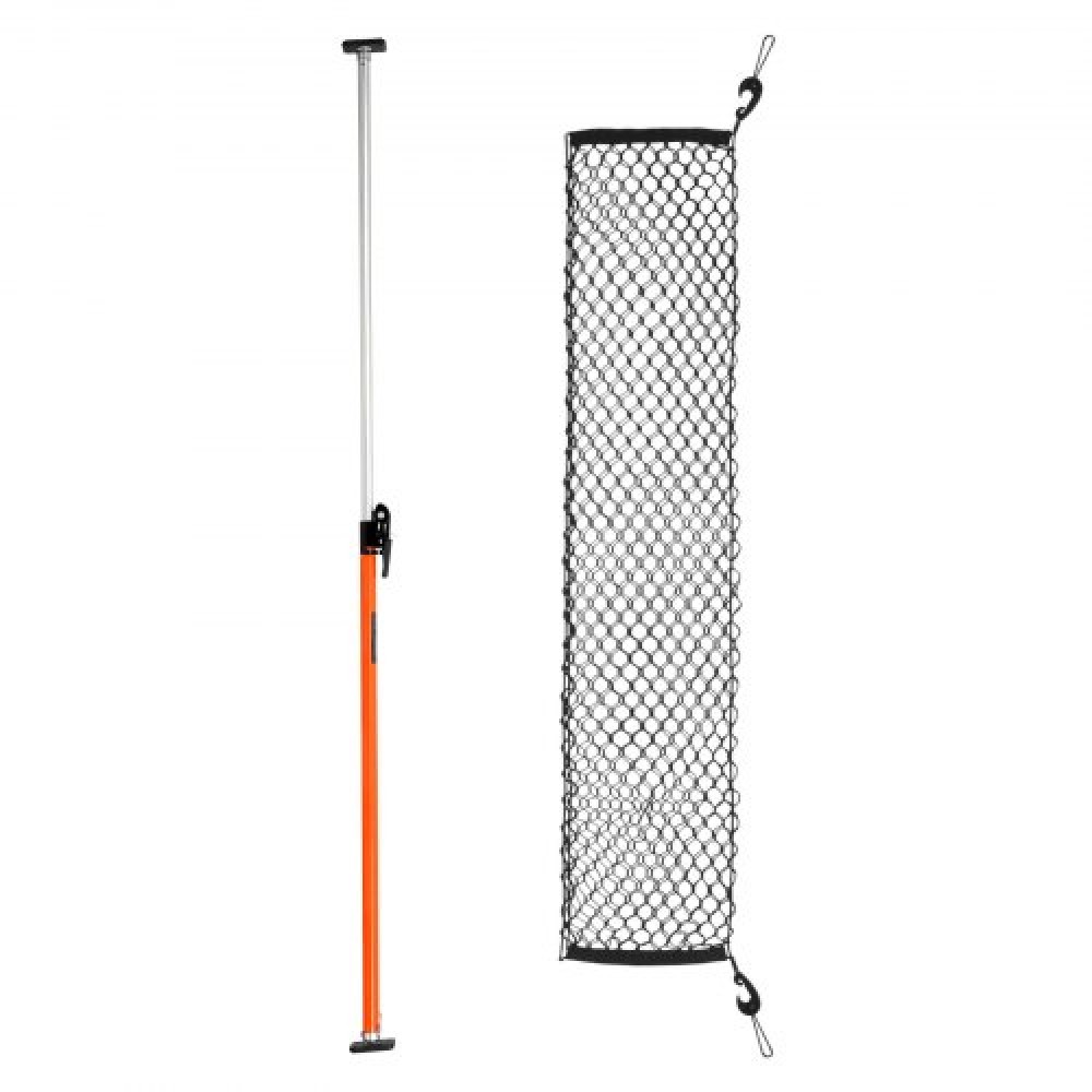VEVOR Cargo Bar, Ratcheting Cargo Bar Ρυθμιζόμενη από 1016 mm έως 1854 mm, Σταθεροποιητής Cargos βαρέως τύπου με δίχτυ αποθήκευσης και αντιολισθητικά μαξιλαράκια, τηλεσκοπικές ράβδοι κλειδώματος φορτίου για SUV, Sedan, Van
