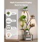 Βάση φυτών VEVOR Indoor with Grow Lights, Φωτιζόμενο ράφι φυτών 8 επιπέδων ύψους 157,5 cm, μεταλλική γωνιακή βάση για φυτά, 3 χρονοδιακόπτη & 10 φωτεινότητα, σχάρα προβολής λουλουδιών σε σχήμα δέντρου για διακόσμηση μπαλκονιού σαλονιού