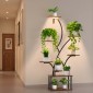 Βάση φυτών VEVOR Indoor with Grow Lights, Φωτιζόμενο ράφι φυτών 8 επιπέδων ύψους 157,5 cm, μεταλλική γωνιακή βάση για φυτά, 3 χρονοδιακόπτη & 10 φωτεινότητα, σχάρα προβολής λουλουδιών σε σχήμα δέντρου για διακόσμηση μπαλκονιού σαλονιού