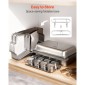 VEVOR Rectangle Chafing Dish, 9 Qt 4 Pack από ανοξείδωτο ατσάλι, Πλήρες σετ Chafer Warmer με κούφια λαβή, 2 λαβίδες φαγητού, καπάκι, θήκη για κάνιστρο, πιάτα τσαγιού για πάρτι γάμου