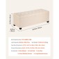 VEVOR Storage Ottoman Πάγκος, Κουμπωτό άκρο πάγκου κρεβατιού με πλαϊνές τσάντες, αναποδογυρισμένο ντουλάπι αποθήκευσης με μεταλλικό σκελετό, λινό κρεβάτι οθωμανικό για σαλόνι, υπνοδωμάτιο, είσοδος, γραφείο, μπεζ
