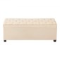 VEVOR Storage Ottoman Πάγκος, Κουμπωτό άκρο πάγκου κρεβατιού με πλαϊνές τσάντες, αναποδογυρισμένο ντουλάπι αποθήκευσης με μεταλλικό σκελετό, λινό κρεβάτι οθωμανικό για σαλόνι, υπνοδωμάτιο, είσοδος, γραφείο, μπεζ