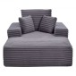 Καρέκλα VEVOR Chaise Lounge, 1380 mm Boneless Chaise Lounge Indoor, Μοντέρνα επικαλυμμένη υπερμεγέθη καρέκλα ανάγνωσης με μαξιλάρια και μπράτσα, καναπέ-κρεβάτι Βαθύ κάθισμα ύπνου για σαλόνι, υπνοδωμάτιο, γκρι