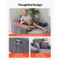 Καρέκλα VEVOR Chaise Lounge, 1380 mm Boneless Chaise Lounge Indoor, Μοντέρνα επικαλυμμένη υπερμεγέθη καρέκλα ανάγνωσης με μαξιλάρια και μπράτσα, καναπέ-κρεβάτι Βαθύ κάθισμα ύπνου για σαλόνι, υπνοδωμάτιο, γκρι