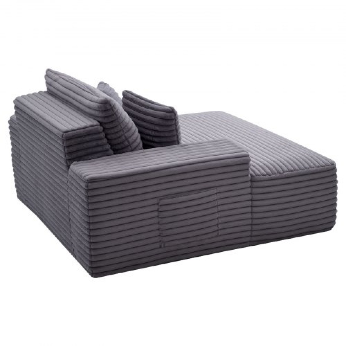 Καρέκλα VEVOR Chaise Lounge, 1380 mm Boneless Chaise Lounge Indoor, Μοντέρνα επικαλυμμένη υπερμεγέθη καρέκλα ανάγνωσης με μαξιλάρια και μπράτσα, καναπέ-κρεβάτι Βαθύ κάθισμα ύπνου για σαλόνι, υπνοδωμάτιο, γκρι
