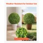 VEVOR Artificial Topiary Ball, 584mm Faux Boxwood Plant Balls, Fake Silk Tree Look Real, Εύκολη συναρμολόγηση για διακόσμηση Μπροστινή βεράντα Εξωτερική βεράντα Κήπος Μπαλκόνι πίσω αυλή και γάμος σε εσωτερικό σπίτι, πράσινο