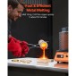 VEVOR Electric Melting Furnace, 1500W Electric Melting Furnace Kit, 2102℉/1150℃ Μηχανή τήξης μετάλλων με κεραμικό χωνευτήριο 5kg, Κιτ τήξης χρυσού για κατασκευή κοσμημάτων, μεταλλικές ράβδοι, μεταλλικά εξαρτήματα