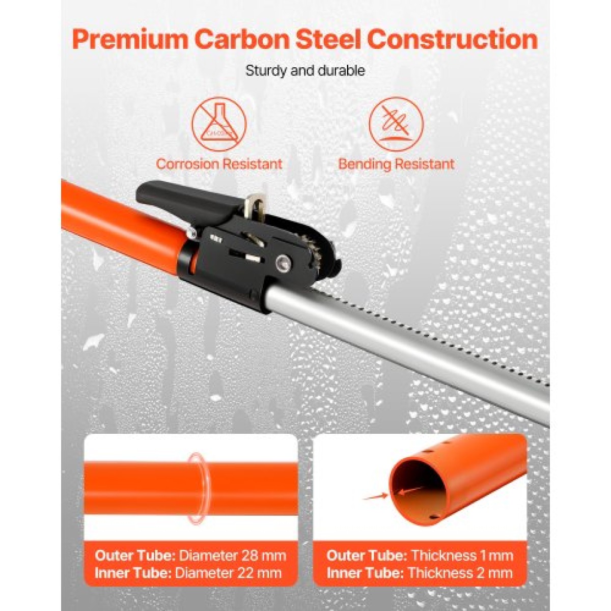 VEVOR Cargo Bar, Ratcheting Bars Cargo Ρυθμιζόμενες από 1016mm έως 1854mm, Steel Cargos Stabilizer βαρέως τύπου με δίχτυ αποθήκευσης & διαχωριστική ράβδο, τηλεσκοπικές ράβδοι κλειδώματος φορτίου για SUV, Sedan