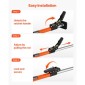 VEVOR Cargo Bar, Ratcheting Bars Cargo Ρυθμιζόμενες από 1016mm έως 1854mm, Steel Cargos Stabilizer βαρέως τύπου με δίχτυ αποθήκευσης & διαχωριστική ράβδο, τηλεσκοπικές ράβδοι κλειδώματος φορτίου για SUV, Sedan