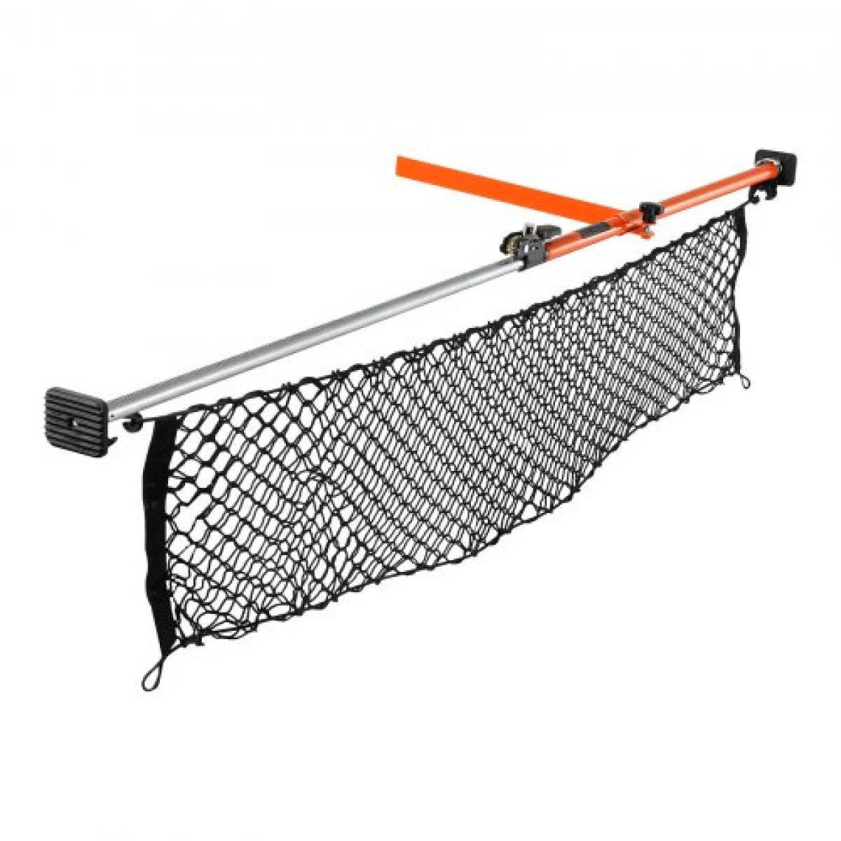 VEVOR Cargo Bar, Ratcheting Bars Cargo Ρυθμιζόμενες από 1016mm έως 1854mm, Steel Cargos Stabilizer βαρέως τύπου με δίχτυ αποθήκευσης & διαχωριστική ράβδο, τηλεσκοπικές ράβδοι κλειδώματος φορτίου για SUV, Sedan