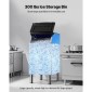 VEVOR Commercial Ice Maker Storage Doll, 136 KG Capacity Ice-Kan, Inox Steel Commercial Ice Storage Bill με Ρυθμιζόμενα Αντιολισθητικά Λαστιχένια Πόδια, Κατάλληλος για Εστιατόρια ξενοδοχεία και καταστήματα ποτών